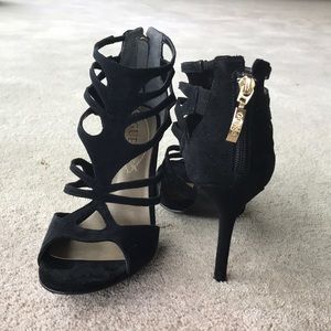 Guess Strappy Suede/Leather Heels